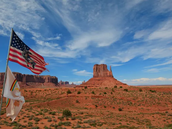 Navajo Nation with American flag