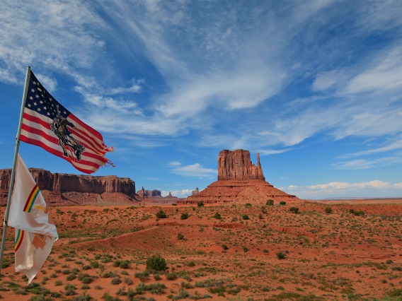 Navajo Nation with American flag