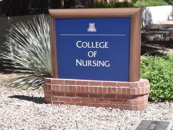 UArizona College of Nursing sign