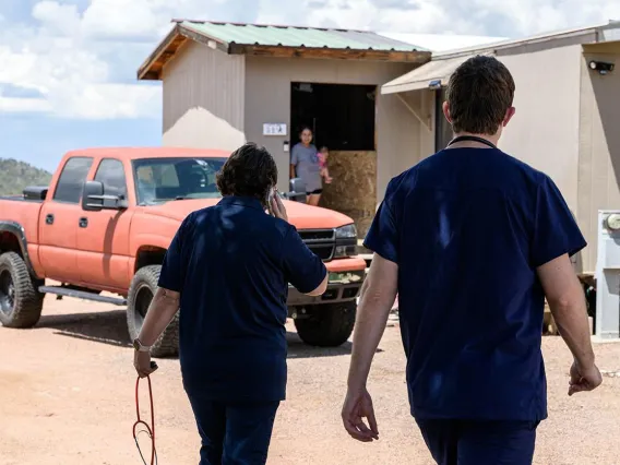 Dr. Judith Hunt and AHEC Student on a home visit in Payson Arizona