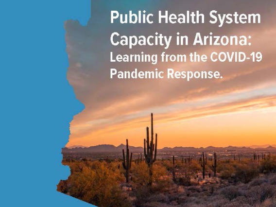 Public Health System Capacity in Arizona sunset behind saguaro cactus
