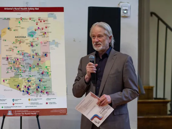 Dan Derksen with the Safety Net Map of Arizona