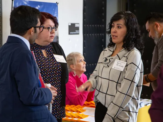 Elsa Cornejo and Maria Hernandez chat