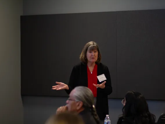 Nancy Johnson presenting in a breakout session.