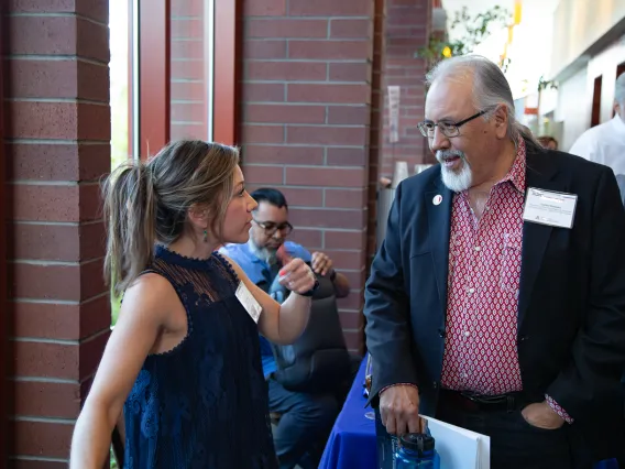 Nicole Paredes with Dr. Carlos Gonzales