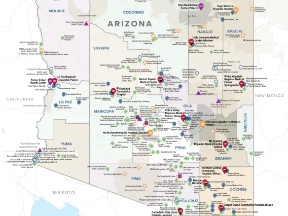 Arizona Rural Safety Net Map 2024