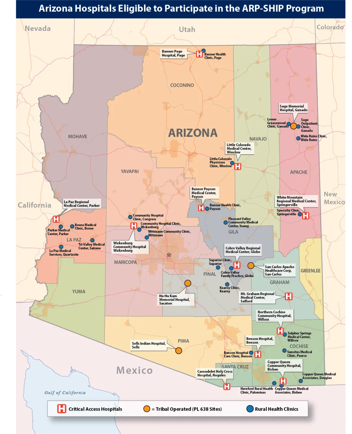 AZ Hospitals eligible for ARP-SHIP funding