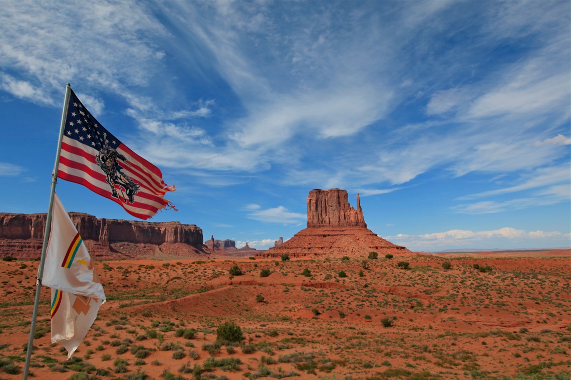 Navajo Nation with American flag