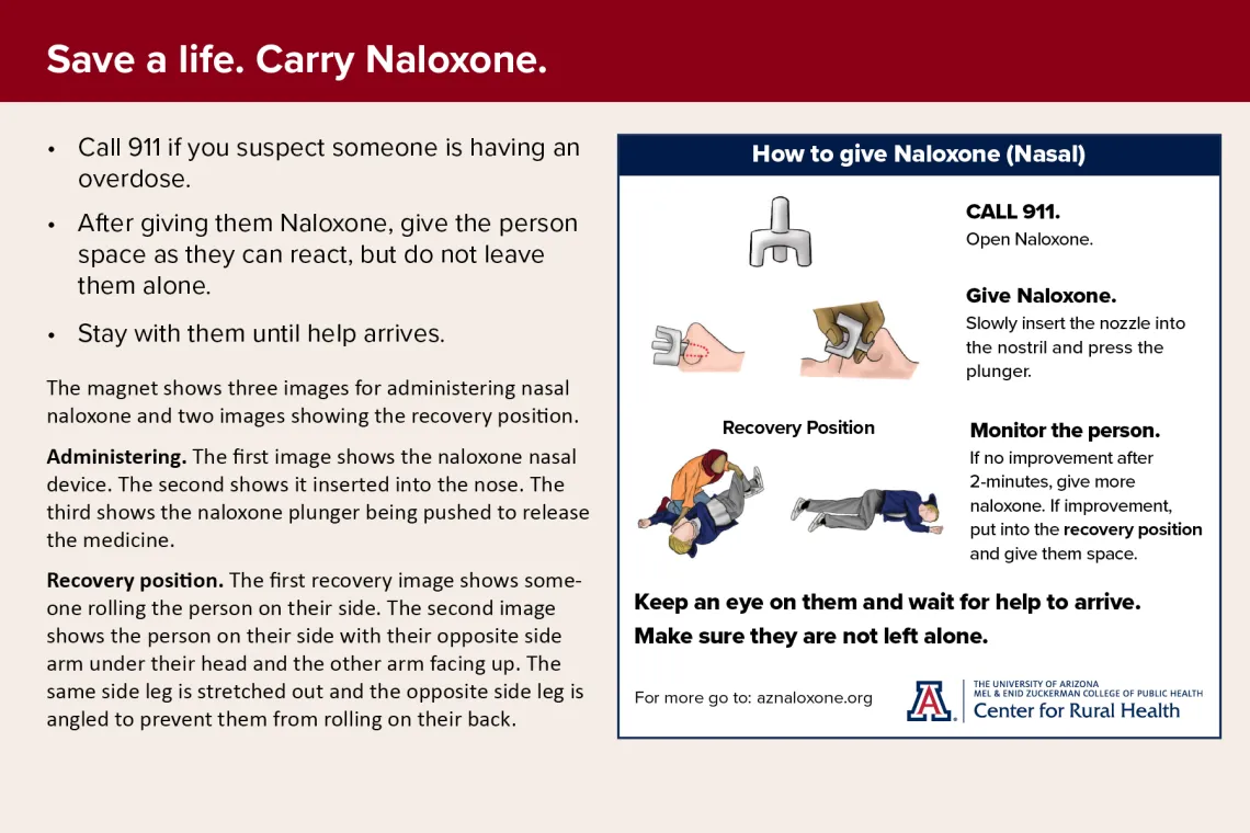 Save a life, carry Naloxone postcard