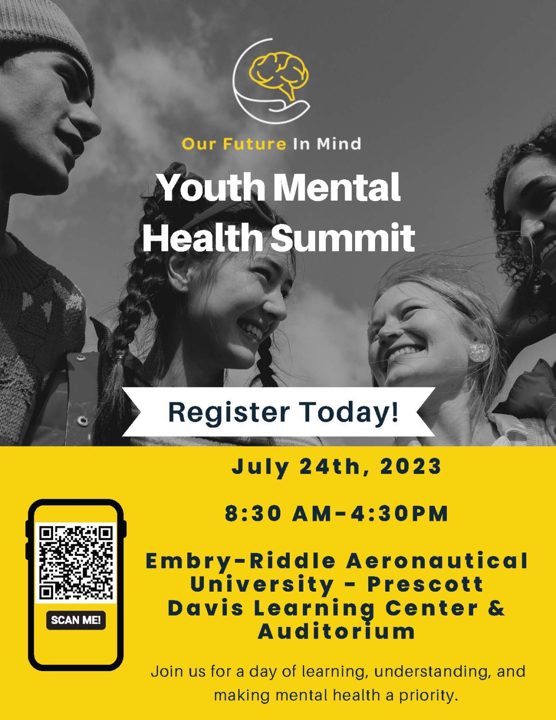 flyer for youth mental health summit in Prescott