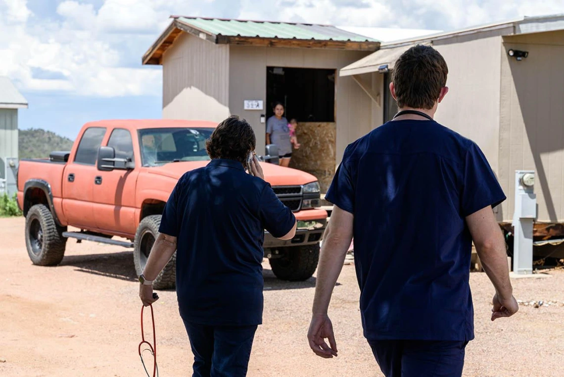 Dr. Judith Hunt and AHEC Student on a home visit in Payson Arizona