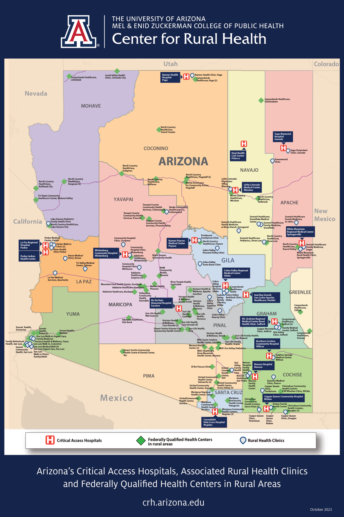 Arizona Critical Access Hospitals, Rural Health Clinics and Federally Qualified Health Centers (2023 update)