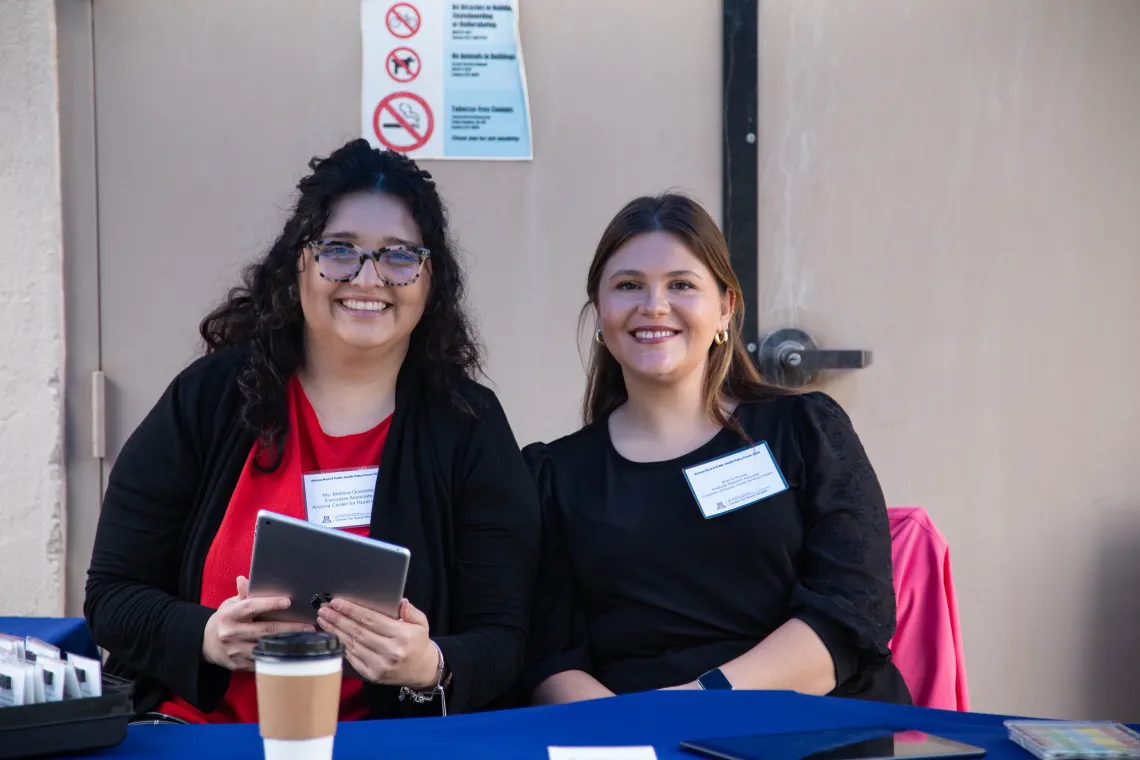 Melissa Quezada and Brianna Rooney at checkin