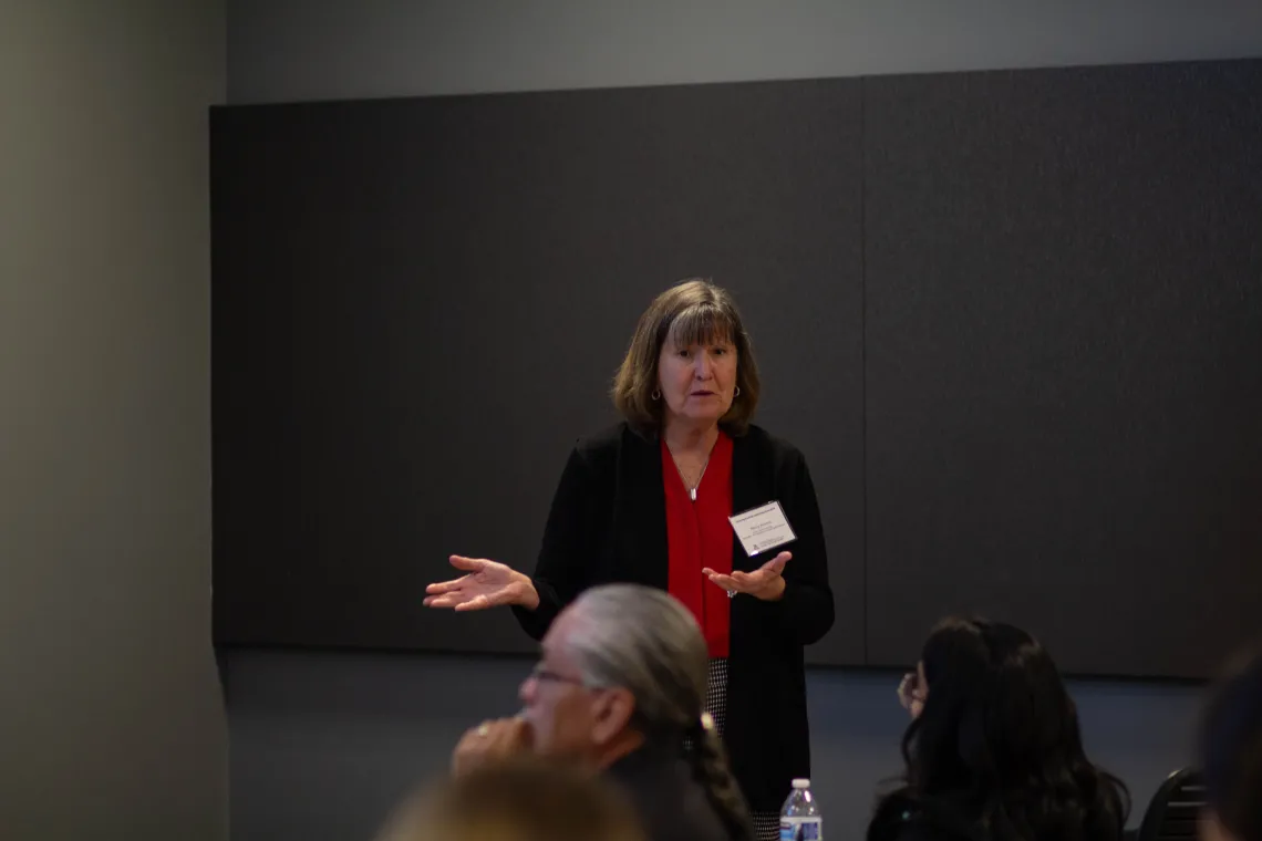 Nancy Johnson presenting in a breakout session.