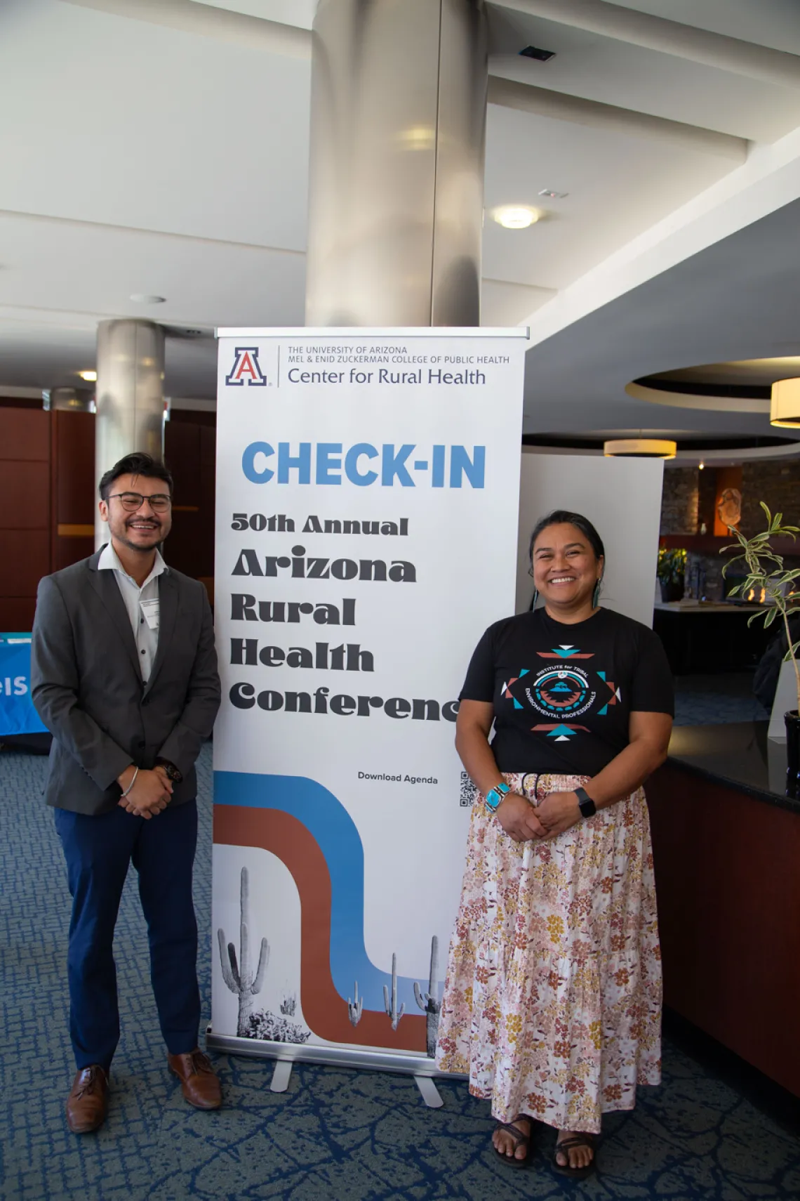 Javier Aguiniga with Nikki Cooley