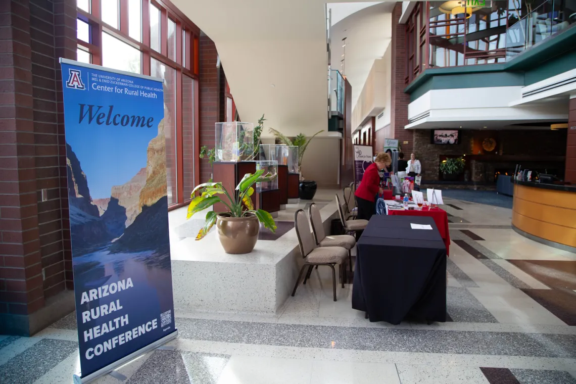 Welcome sign for the Rural Health Conference