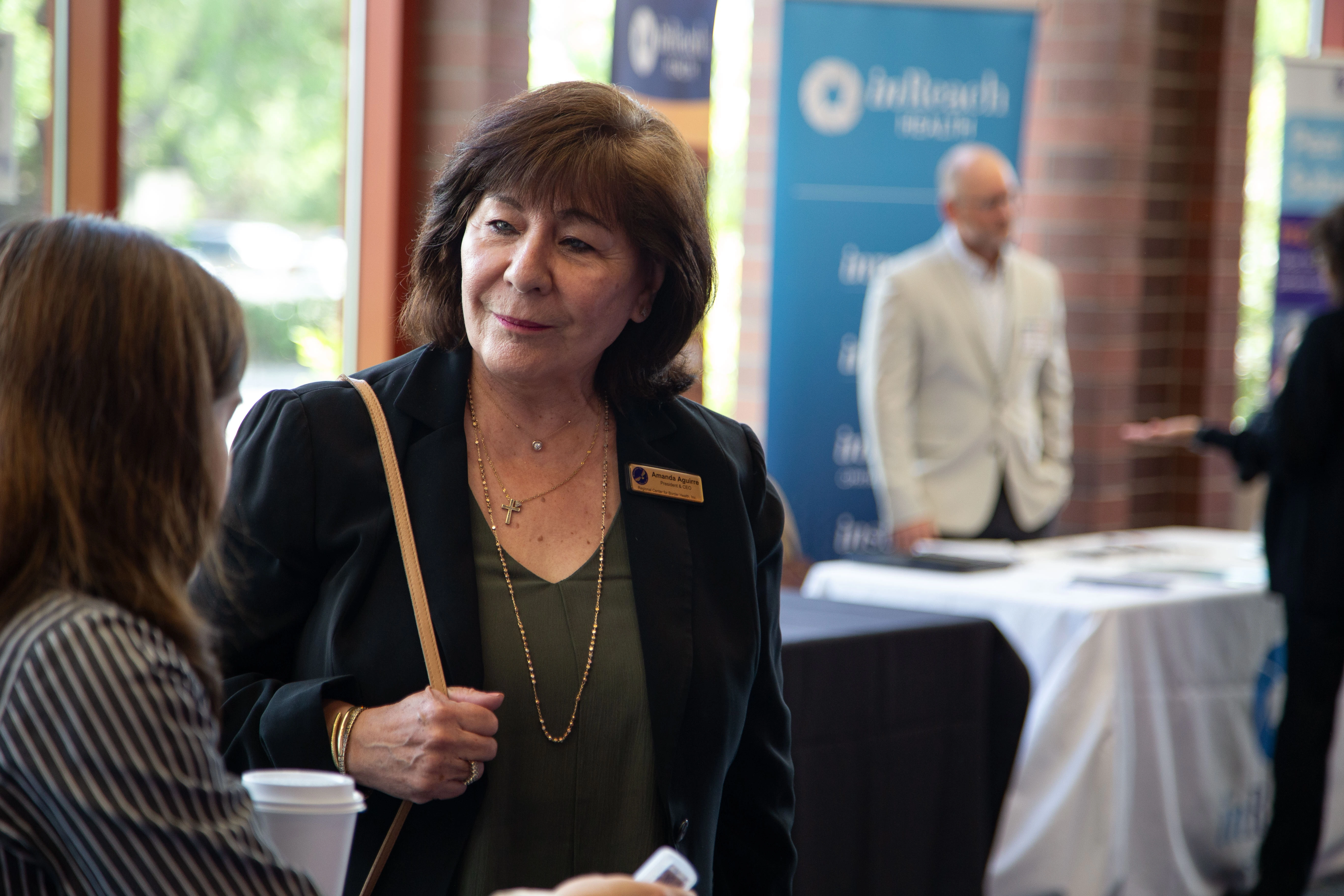 Amanda Aguirre talks with Leila Barraza