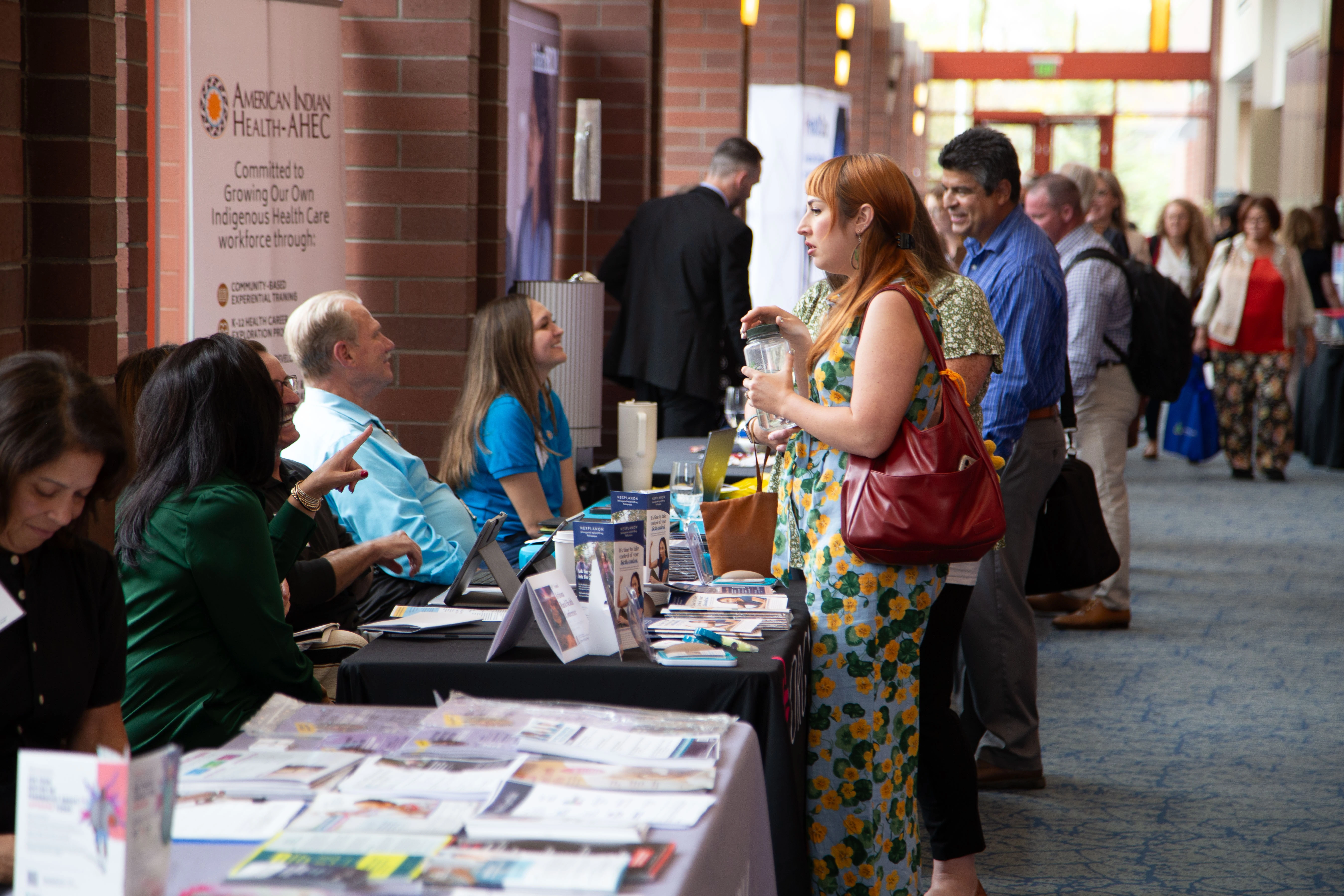 attendees visit with vendors