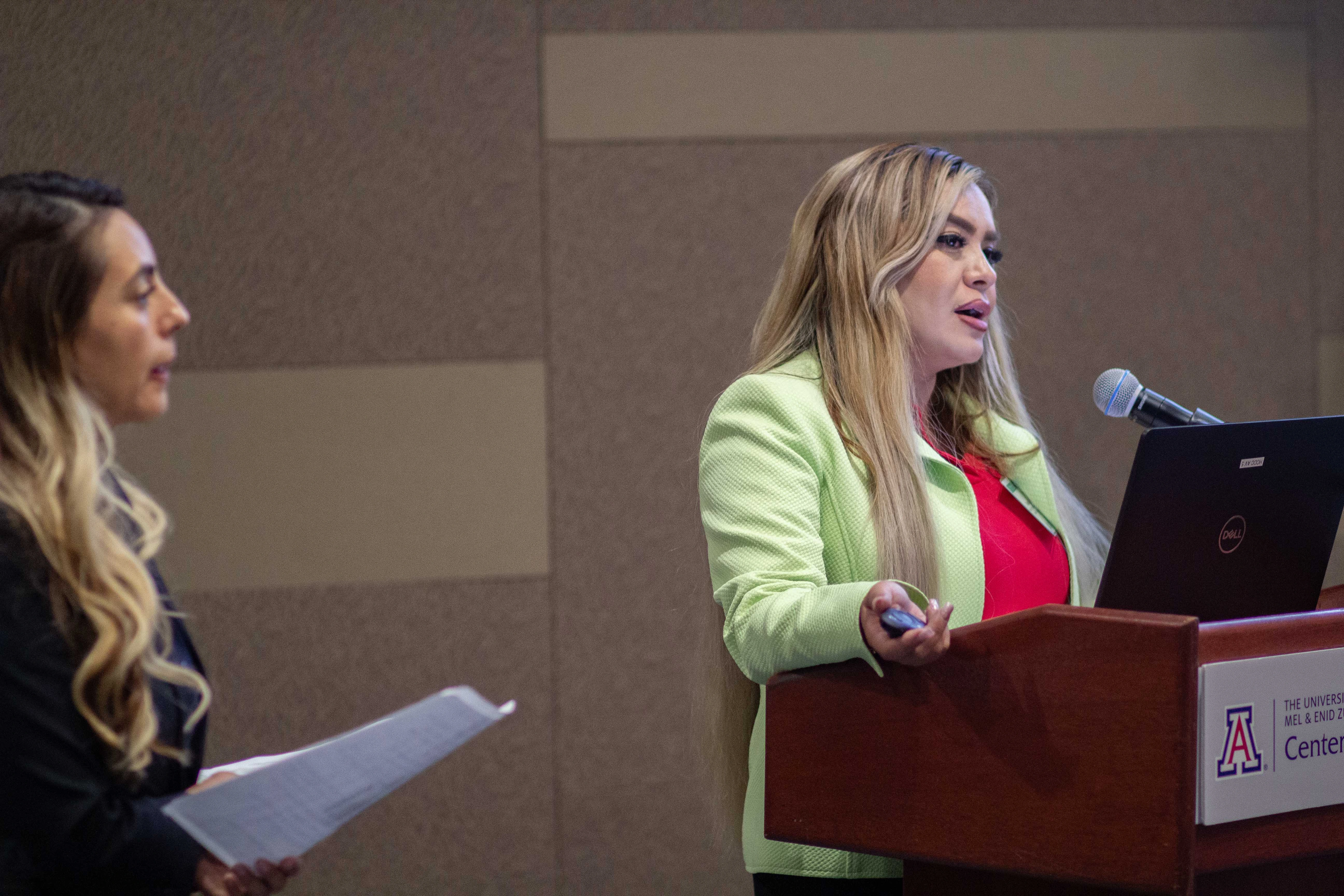 Rocio Torres with Bianca Santa Maria