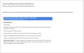 Arizona’s Maternal Health Workforce Report 2020