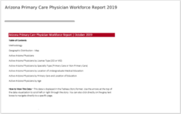 Arizona Primary Care Physician Workforce Report