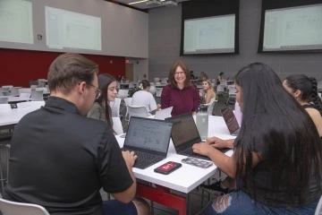 Bridget Murphy in the classroom