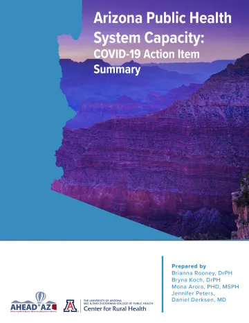 cover of Arizona Public Health System Capacity Covid-19 Action Item Summary