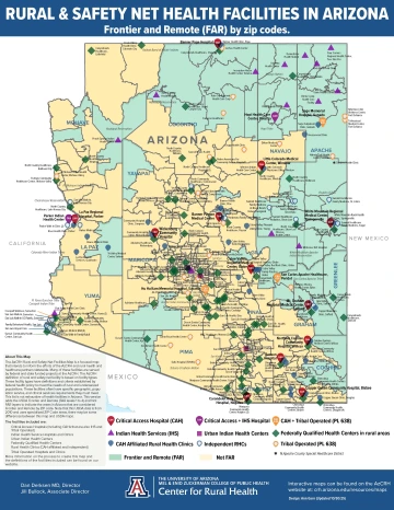 map of Arizona showing frontier and remote areas