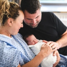 Family with infant
